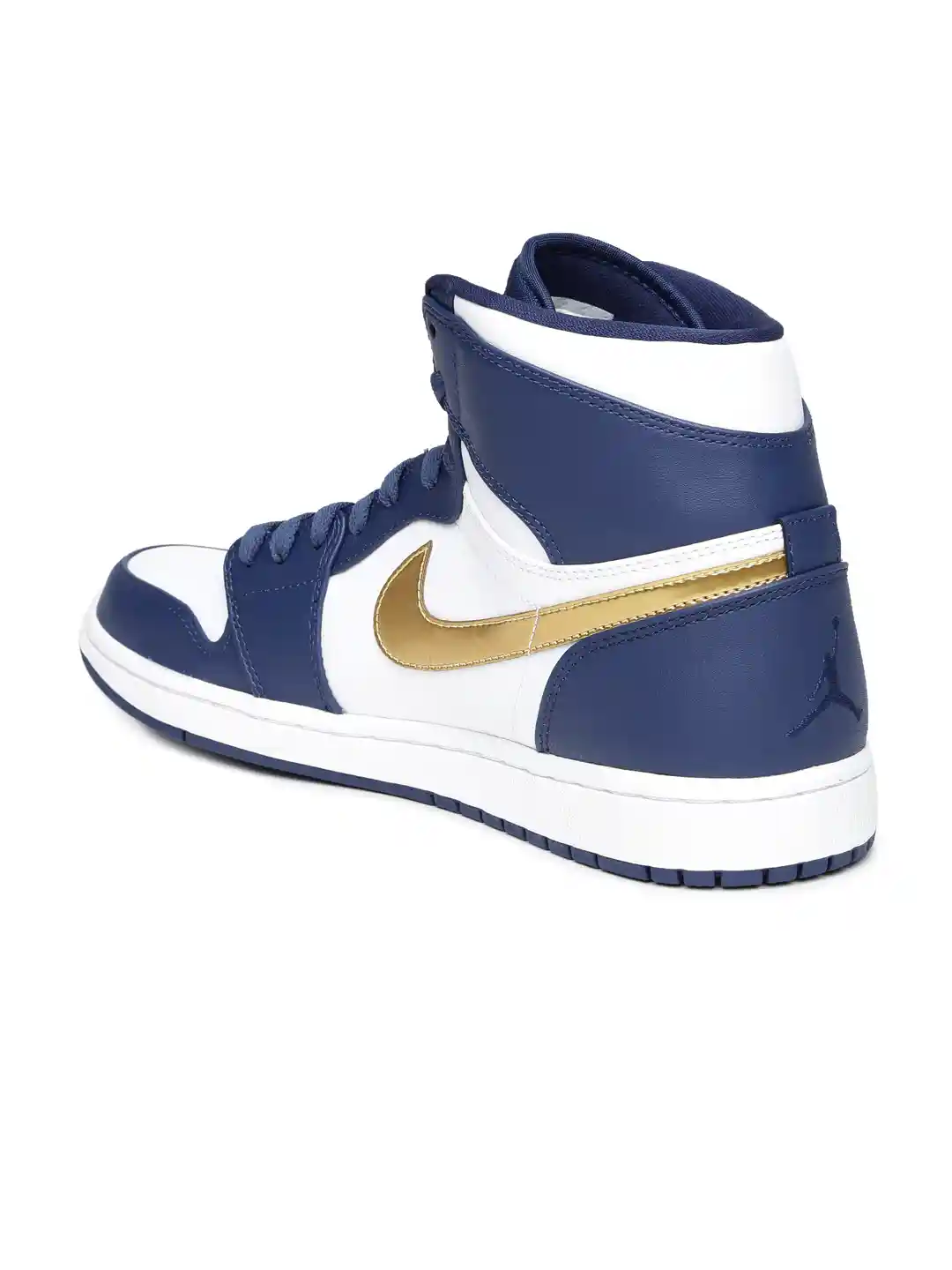 Buy Nike Men White Blue Air Jordan Retro Leather Basketball