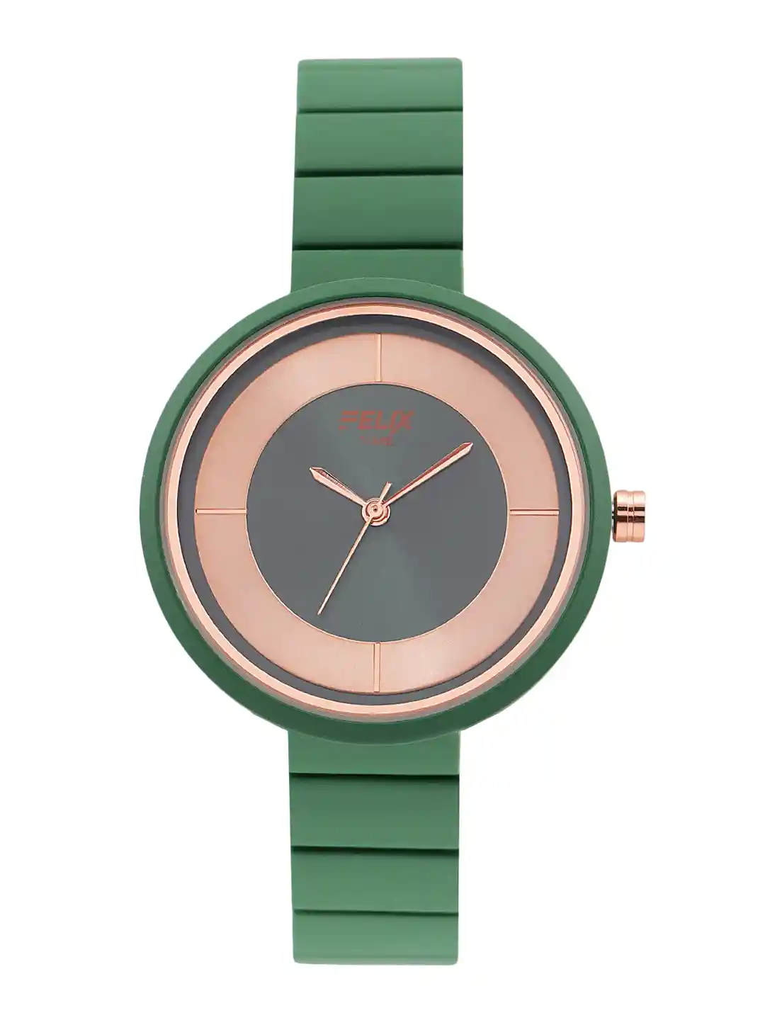 Buy FELIX Women Green Stainless Steel Bracelet Style Analogue