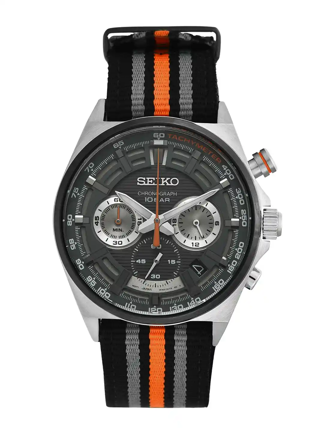 Buy SEIKO Men Grey Dial Multicoloured Straps Analogue Watch