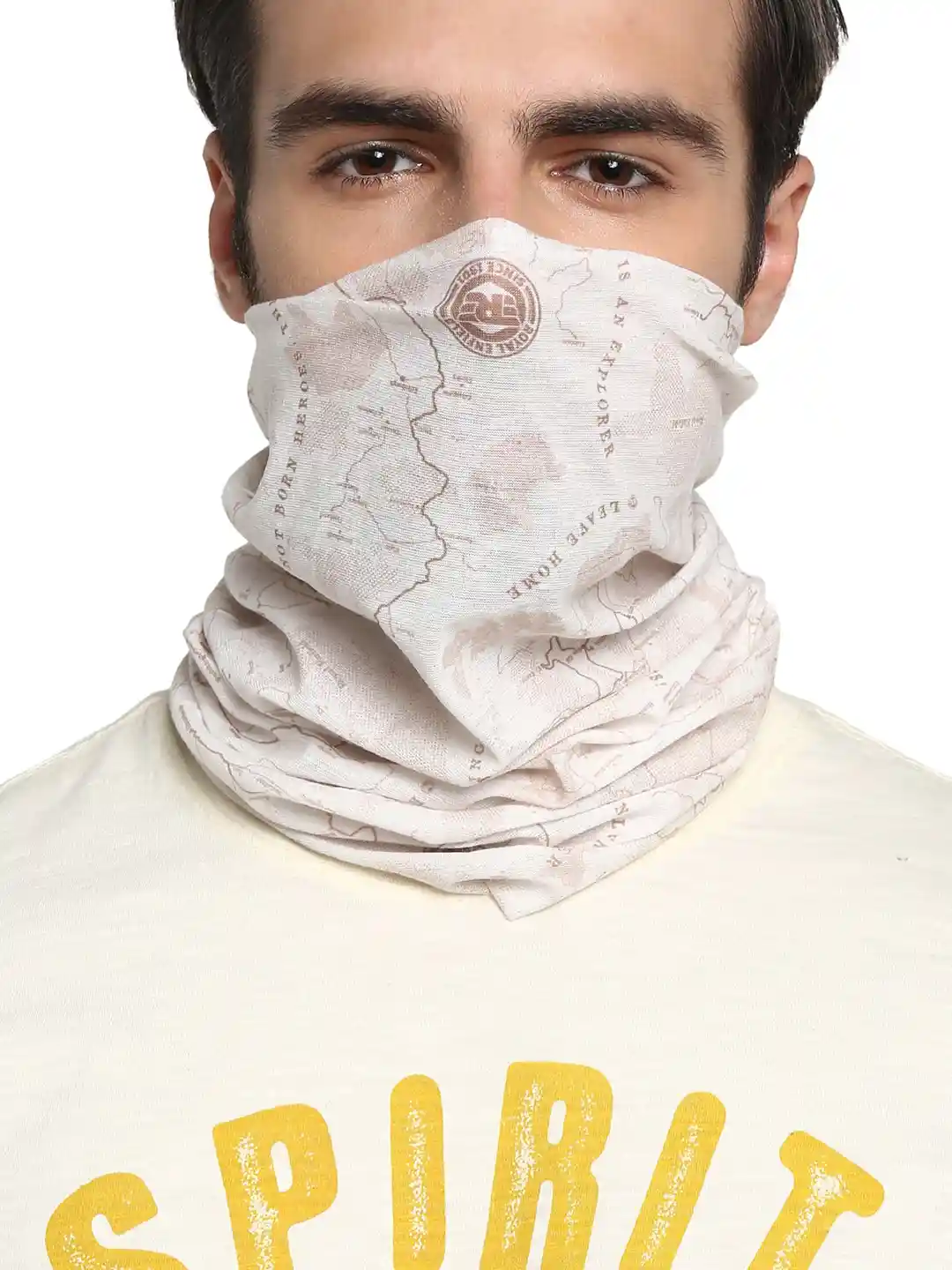 Buy Royal Enfield Unisex White Brown Printed Bandana Headband