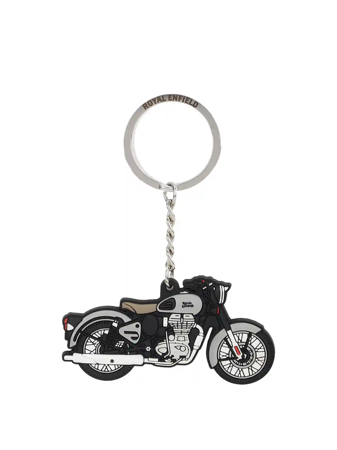 Buy Royal Enfield Grey Black Classic 350 Silicone Key Chain