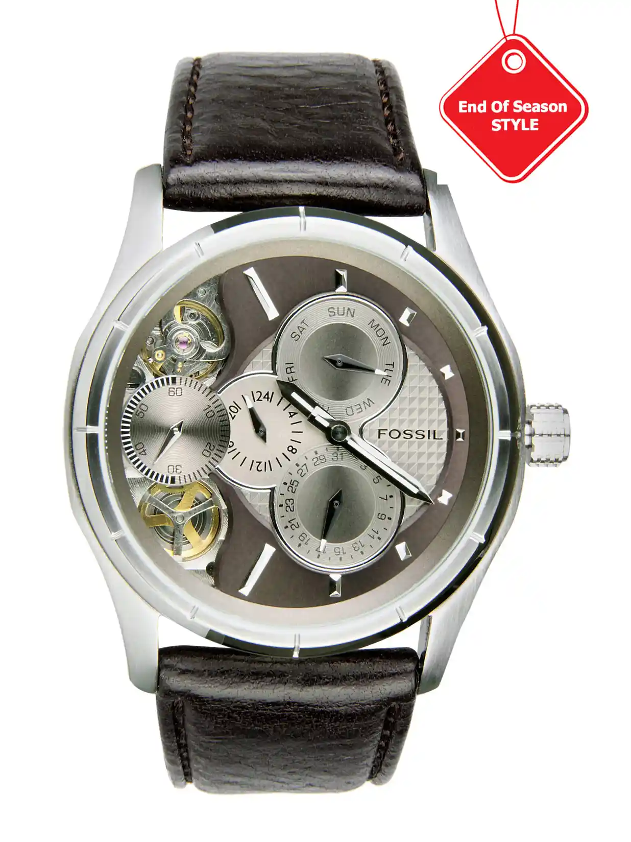 Battery Fossil Twist Me1020 Fossil Men Cream-Coloured Dial Watch