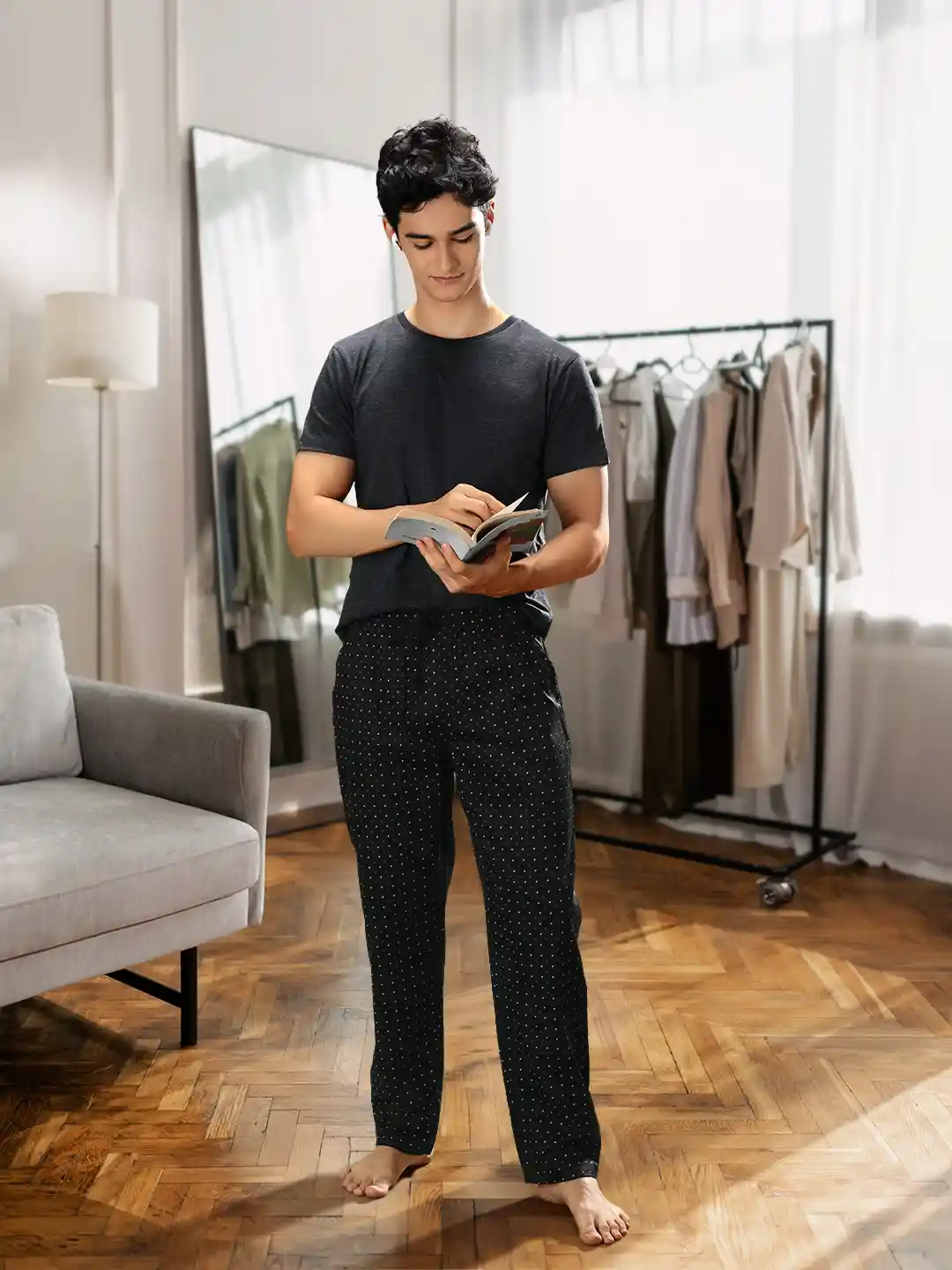 Buy Van Heusen Innerwear Athleisure Men Printed Drawstring Waist