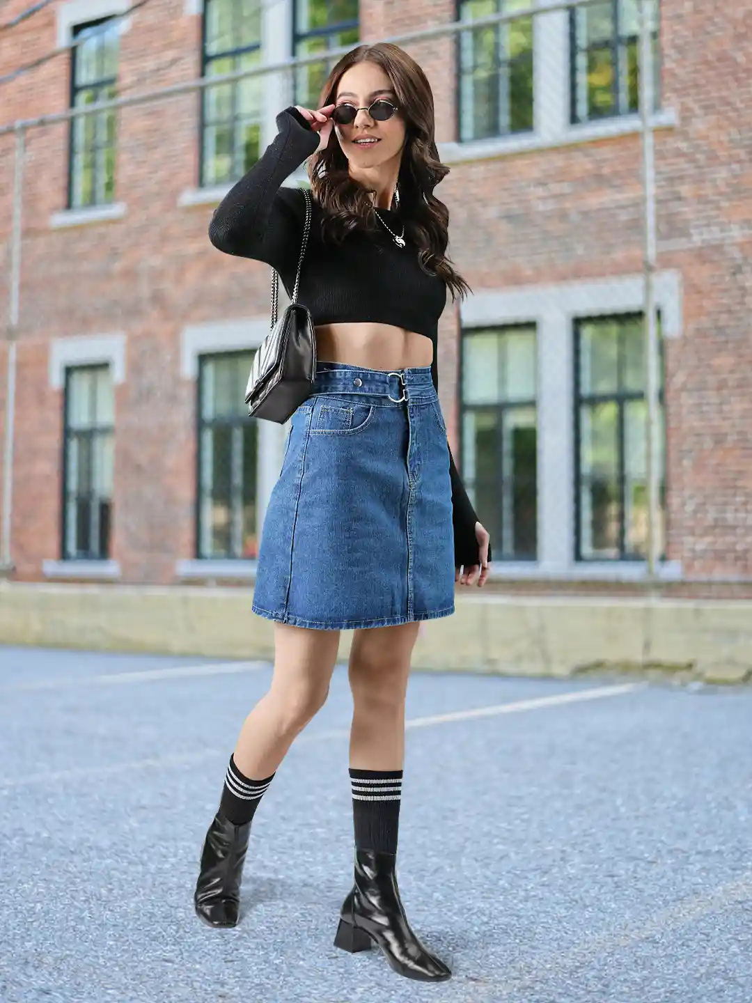 Denim Skirt Ladies Skirts Roman Mini Skirt Denim Skirts Below Knee