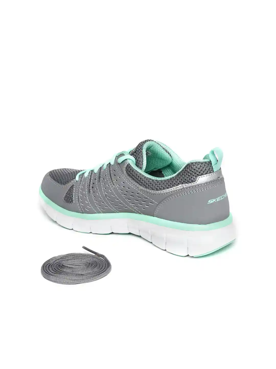 Buy Skechers Women Grey Green Synergy Sneakers Casual Shoes