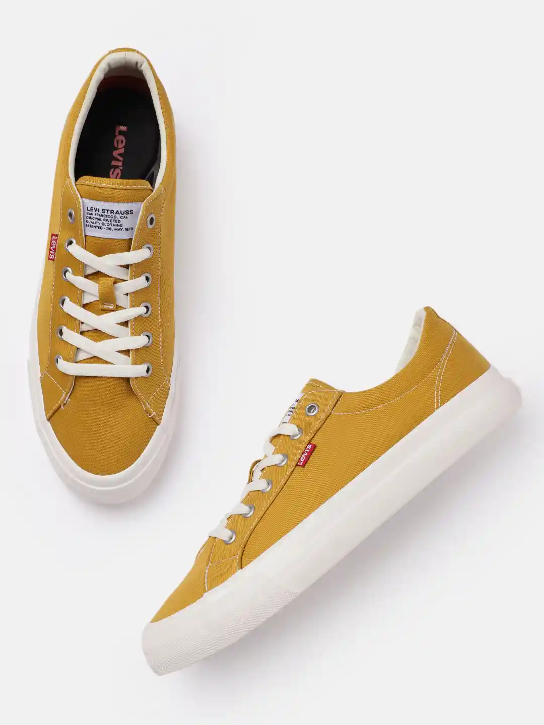 Buy Levis Men Mustard Yellow Lancer Sneakers Casual Shoes for