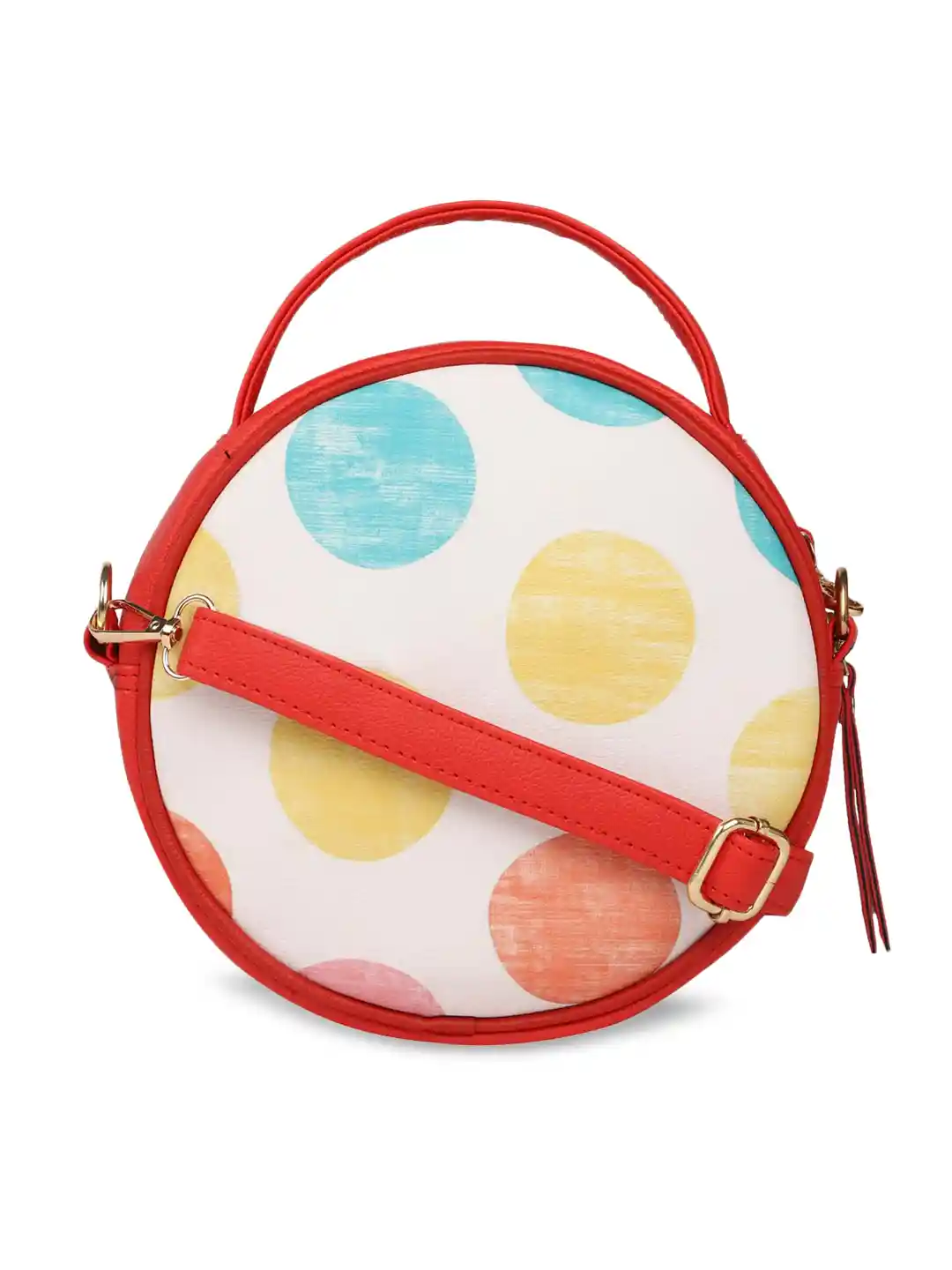 Buy Bagsy Malone Multicoloured Geometric Printed Round Sling Bag