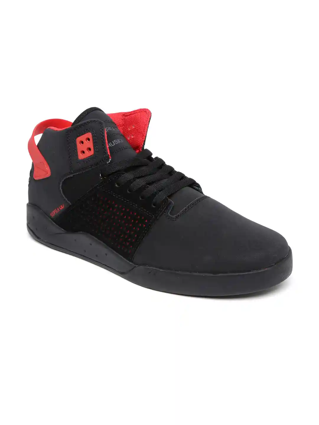 Buy Supra Men Black Solid High-Top SKYTOP III Sneakers Casual