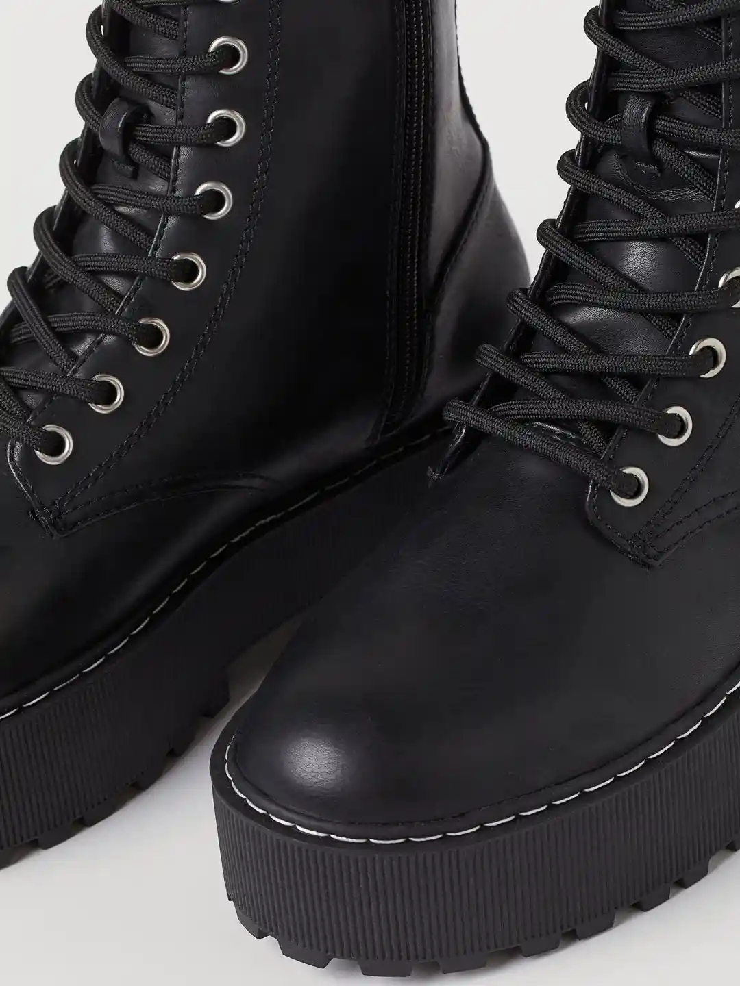 Buy H&M Women Black Solid Chunky Combat Boots Boots for Women