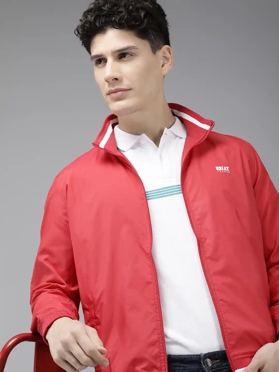 Buy BEAT LONDON by PEPE JEANS Men Red Lightweight Sporty Jacket