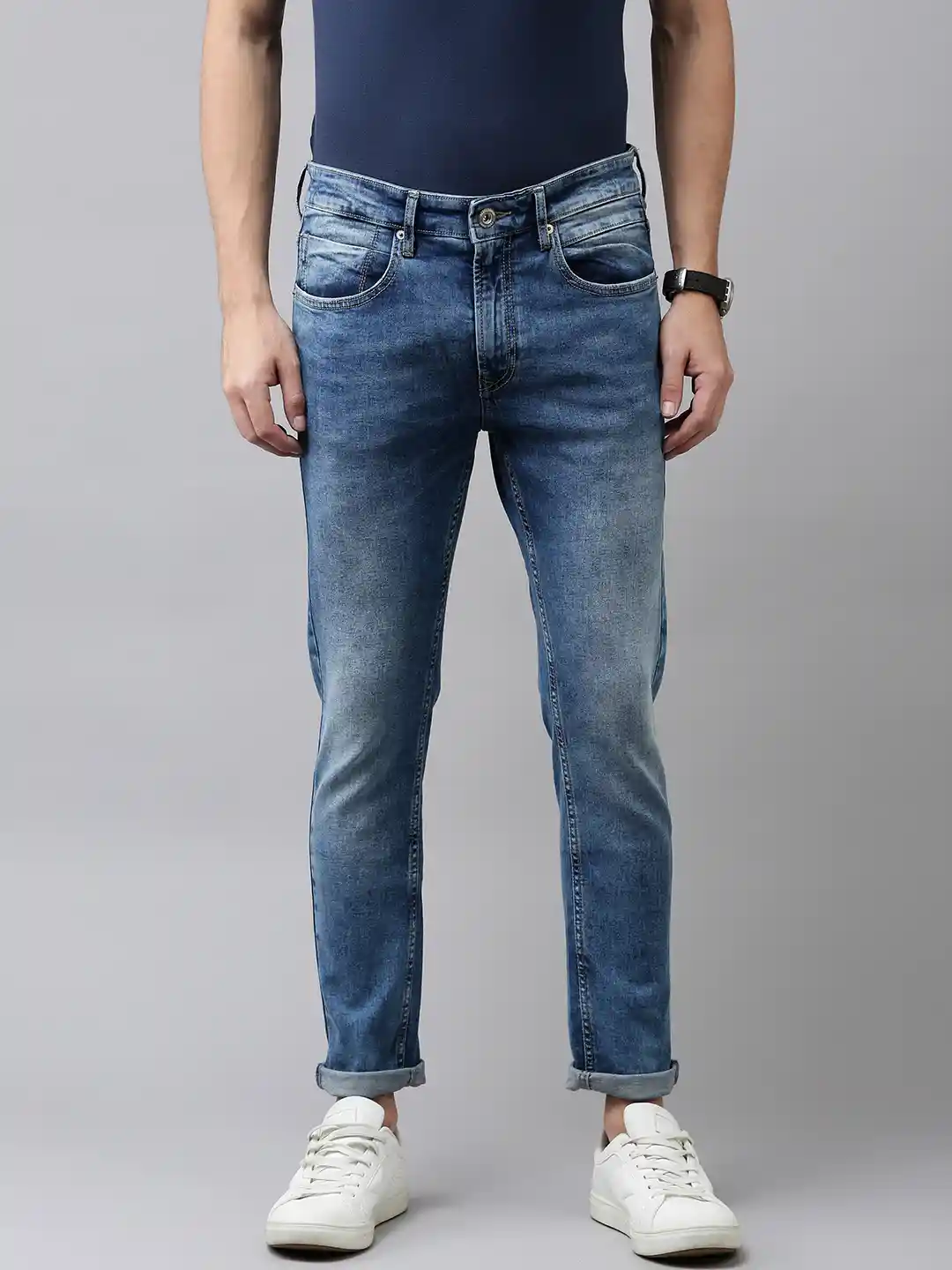 Buy BEAT LONDON by PEPE JEANS Men Blue Super Skinny Fit Low-Rise