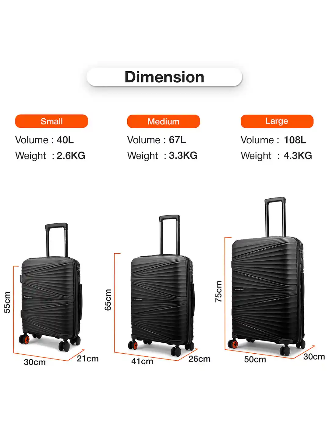 Buy Nasher Miles Mumbai Textured Hard Medium Trolley Bag 55 cm