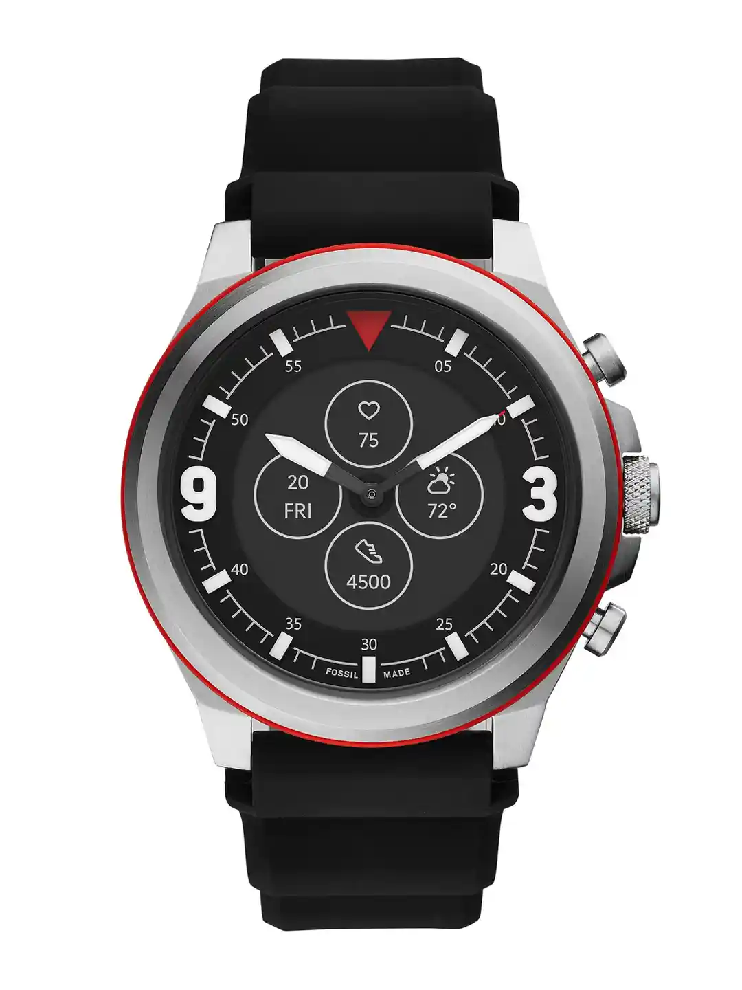 Buy Fossil Men Black Latitude Hybrid HR Smart Watch FTW7020