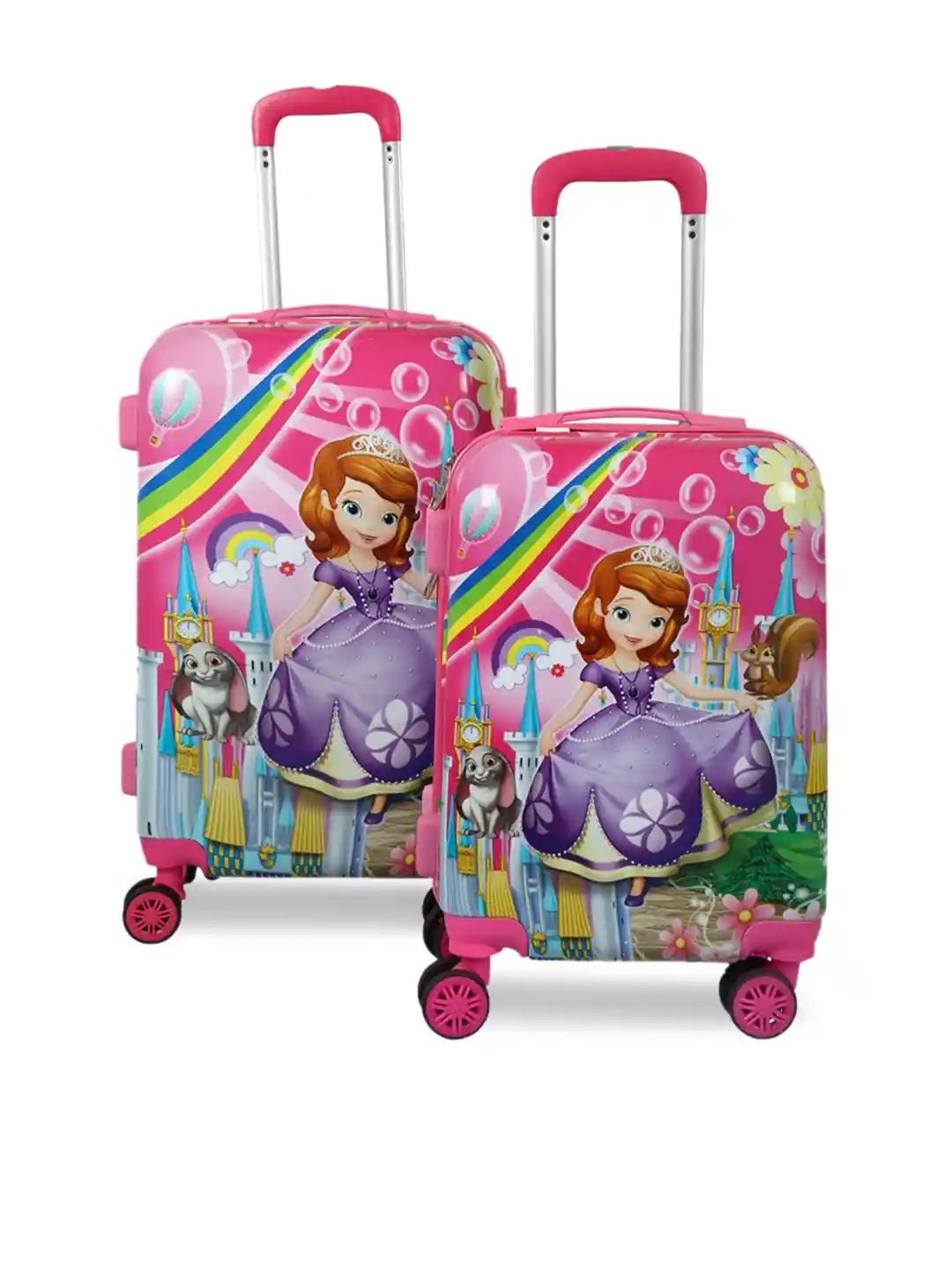 Buy Disney Kids Set Of Pink Purple Sofia Printed Hard-Sided