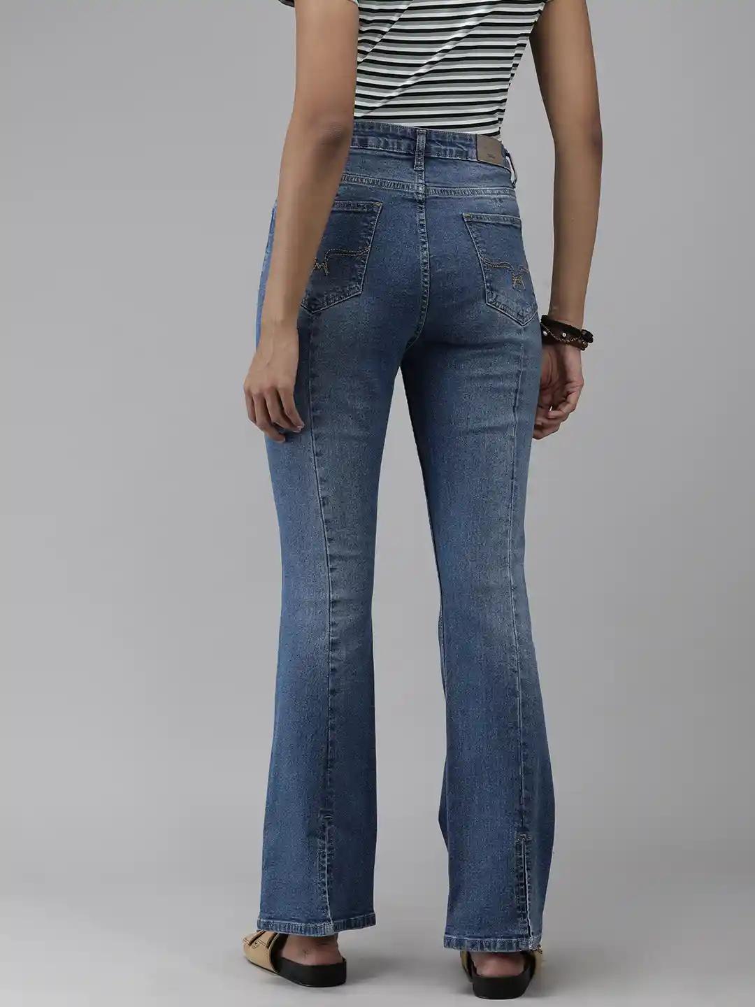 Buy Roadster Women Blue Bootcut High-Rise Light Fade