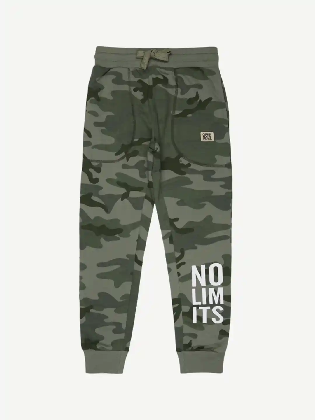 Alan Jones Boys Green Camouflage Joggers Track Pant