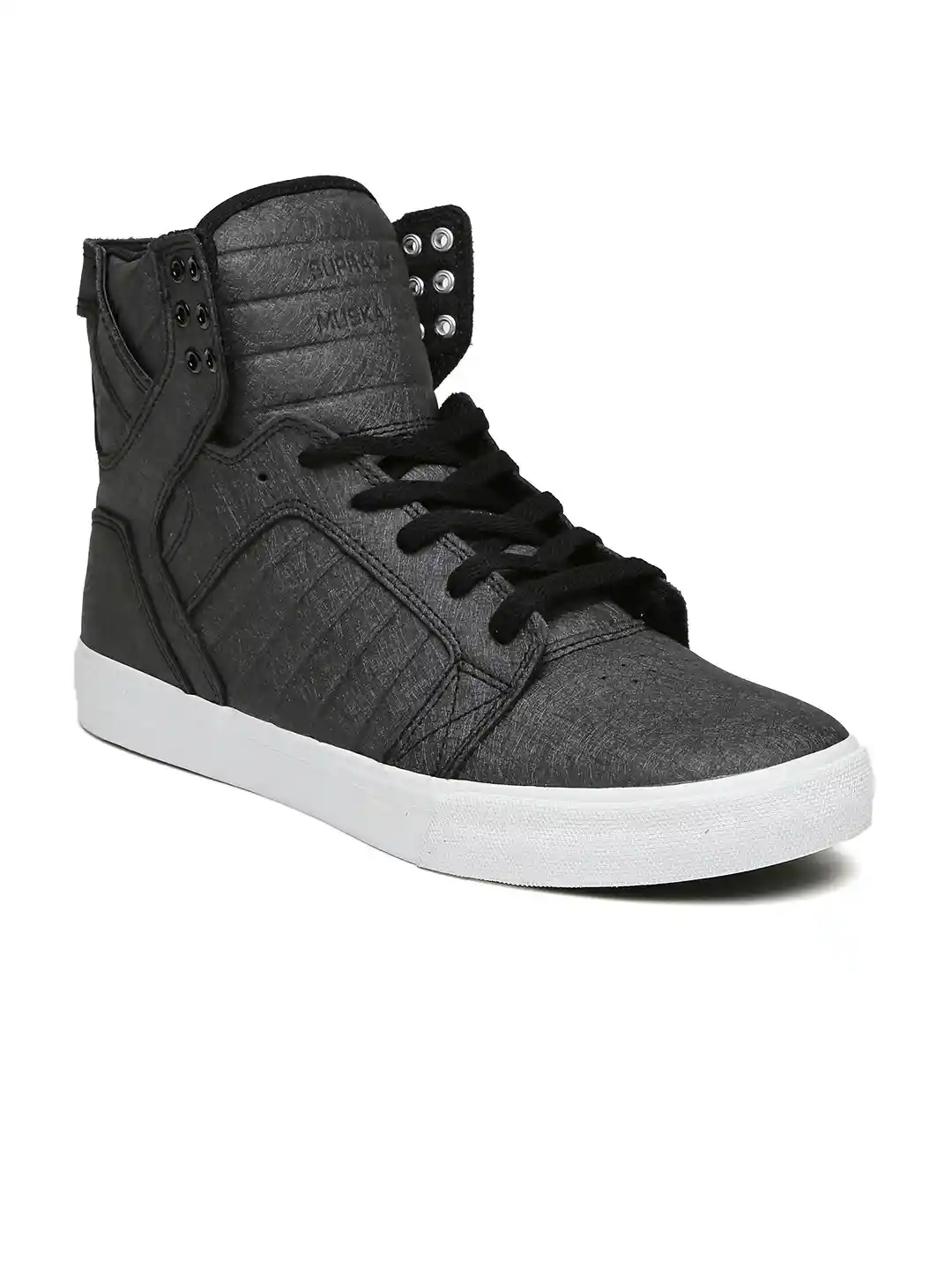 Buy Supra Men Charcoal Grey Skytop Skate Shoes Casual Shoes for