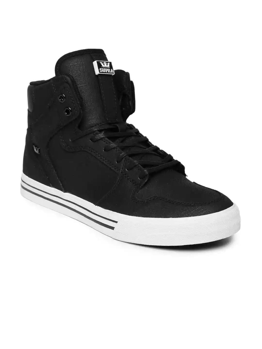 Buy Supra Men Black Solid VAIDER High-Top Skate Shoes Casual