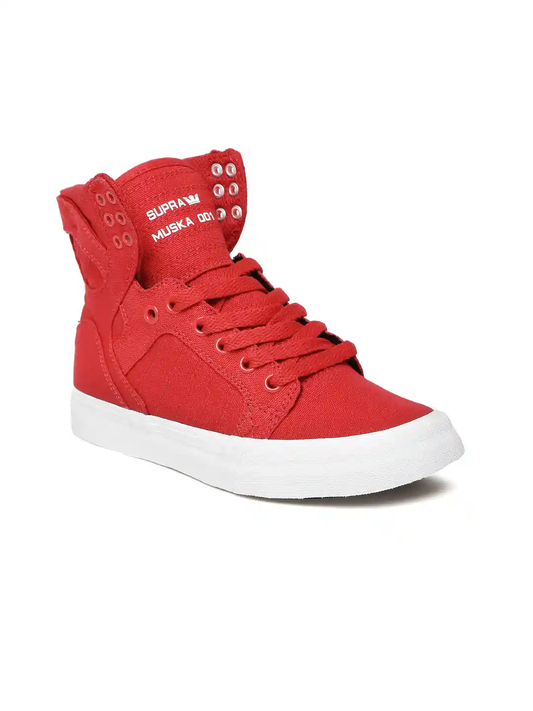 Buy Supra Women Red Solid SKYTOP D High-Top Skate Shoes Casual