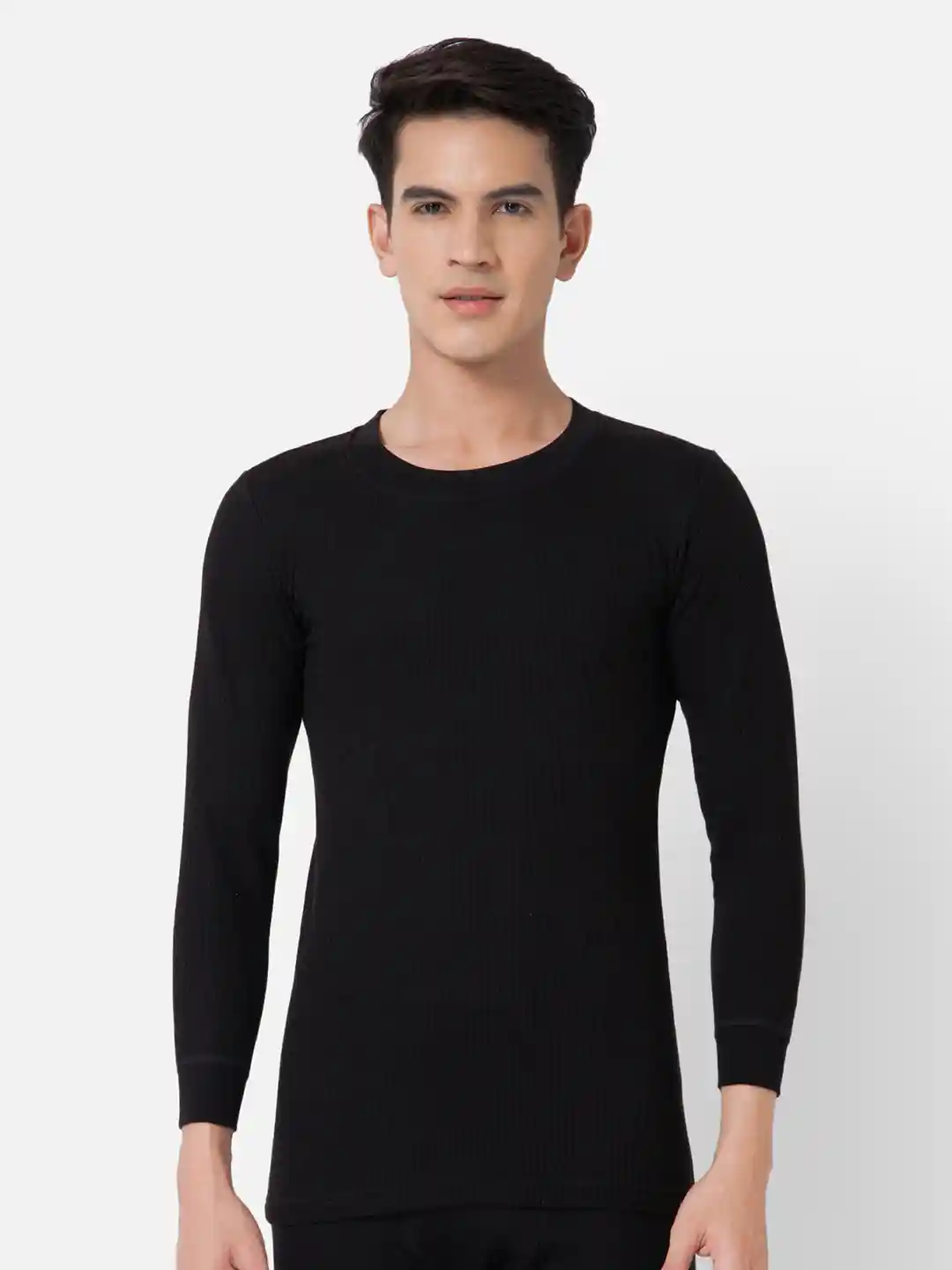 Buy BODYCARE INSIDER Men Black Ribbed Thermal T-shirt Thermal