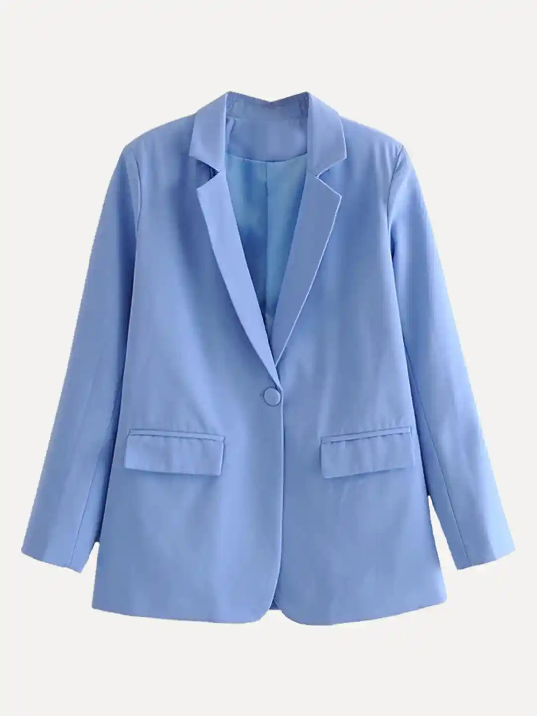 Buy URBANIC Women Blue Solid Single-Breasted Blazer Blazers for