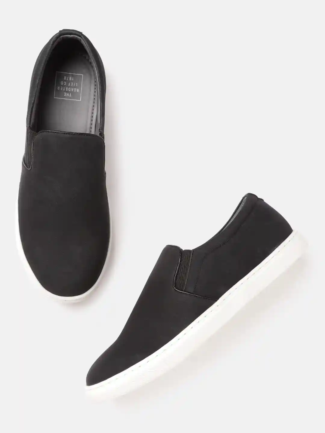 Buy The Roadster Lifestyle Co Men Black Slip-On Sneakers - Casual Shoes for  Men 15860346 | Myntra