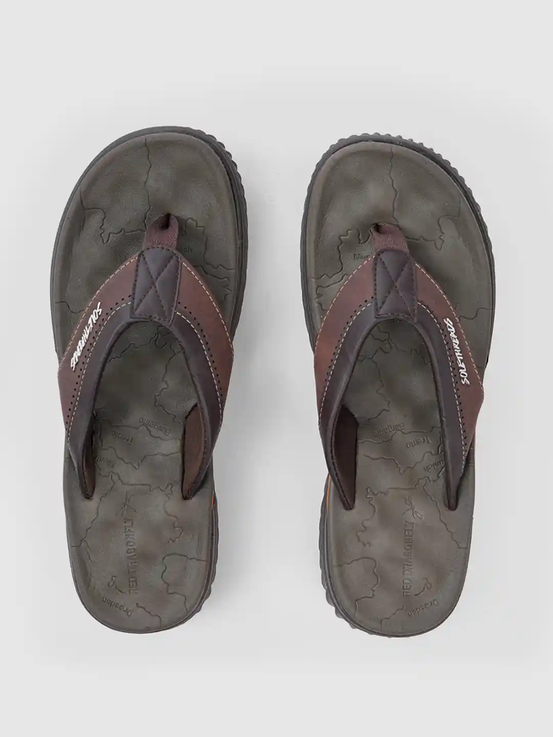 Buy Solethreads Men Brown Black Ultra-Light Thong Flip-Flops