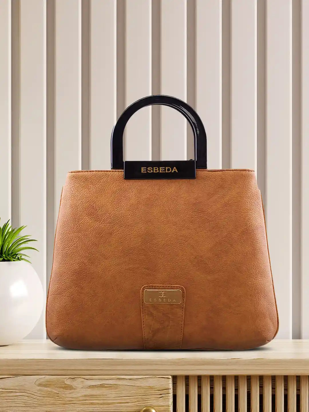 Handheld Bag Esbeda Hand Bag Buy ESBEDA Brown PU Structured