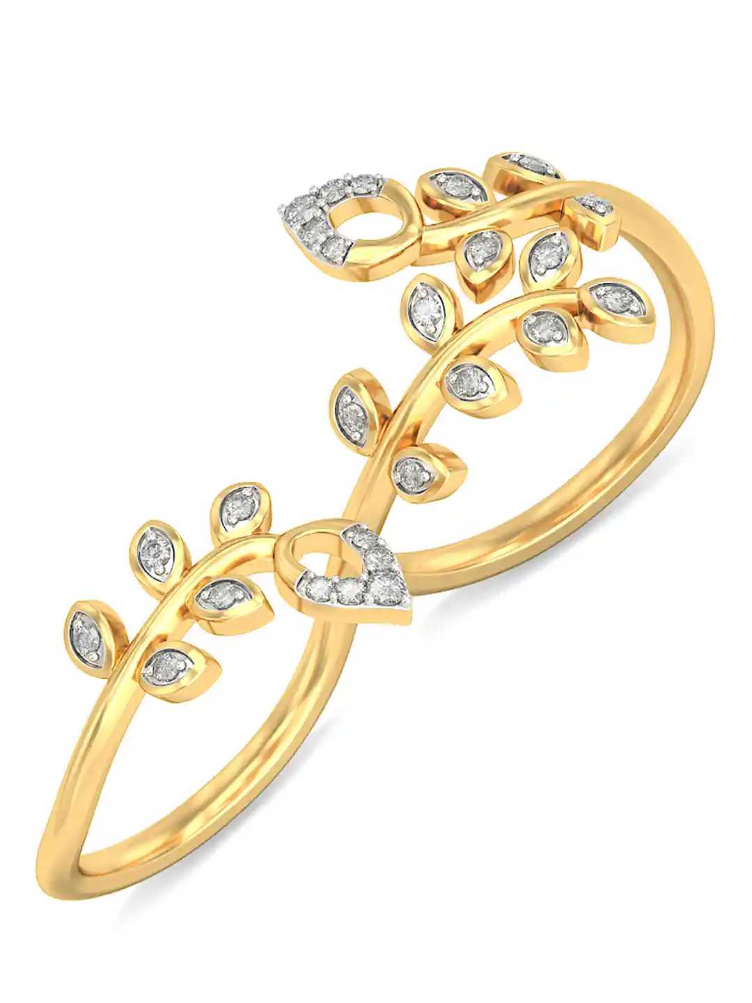 Buy BlueStone g 14-Karat Gold Irrina Two Finger Ring with