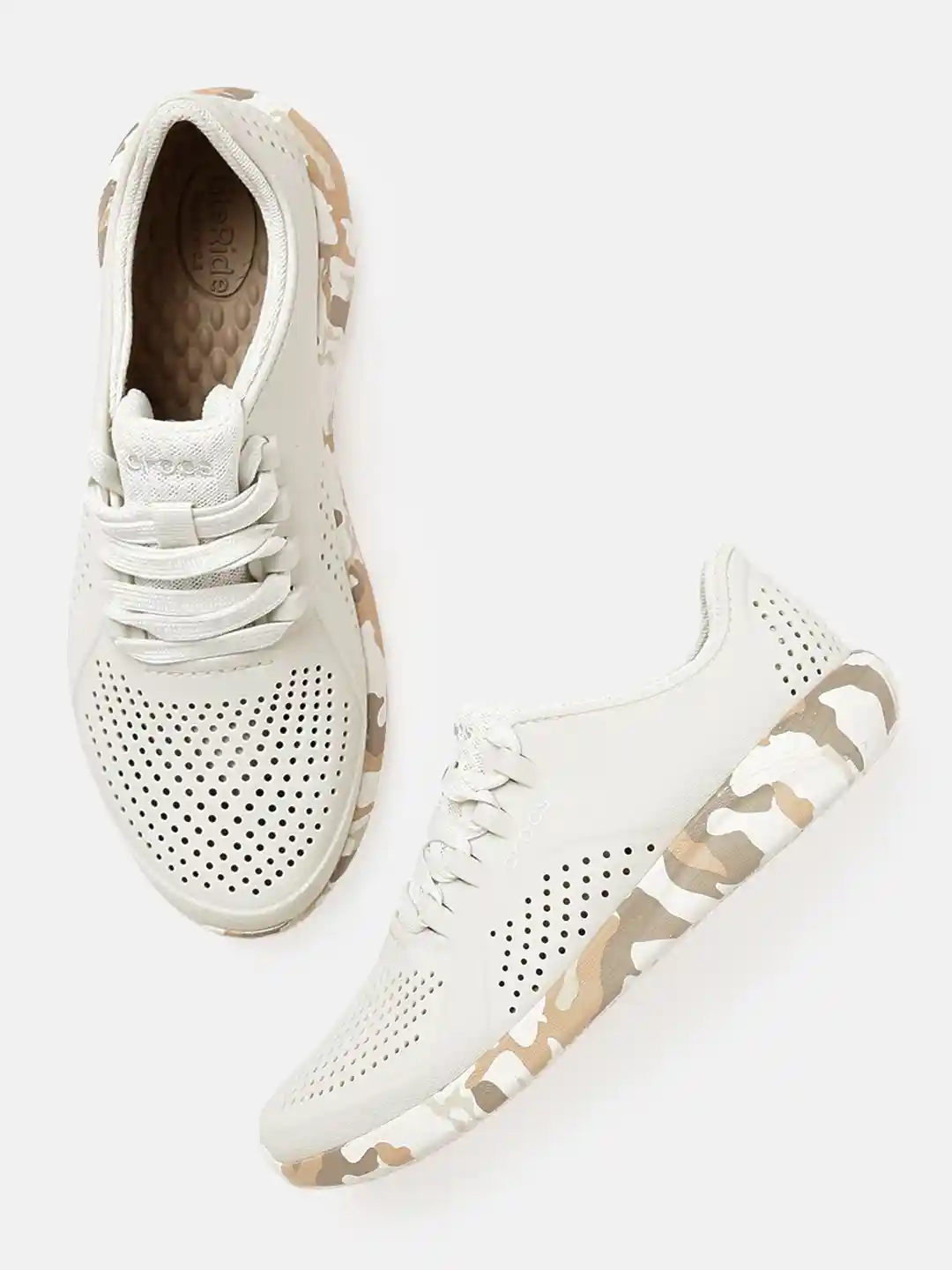 Casual Shoes Crocs Camo Literide Pacer Crocs Lite Ride Pacer Camo Black  Relaxed Fit Sneakers Shoe W8 Women's