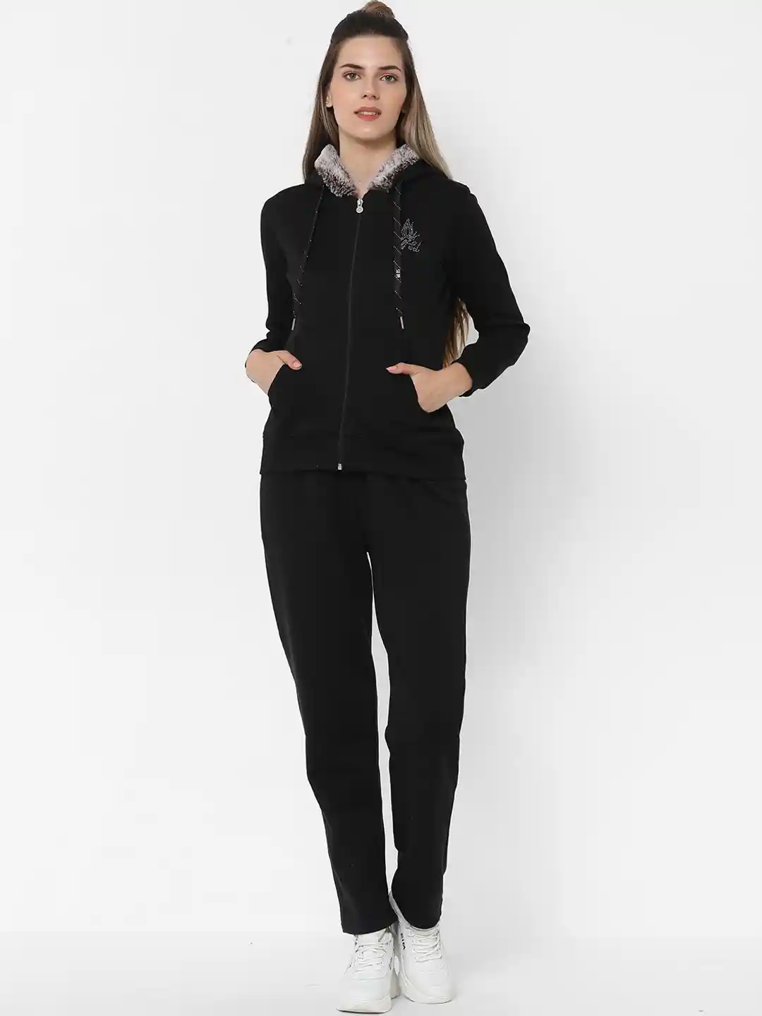 Buy Sweet Dreams Women Black Solid Winter Tracksuits Tracksuits