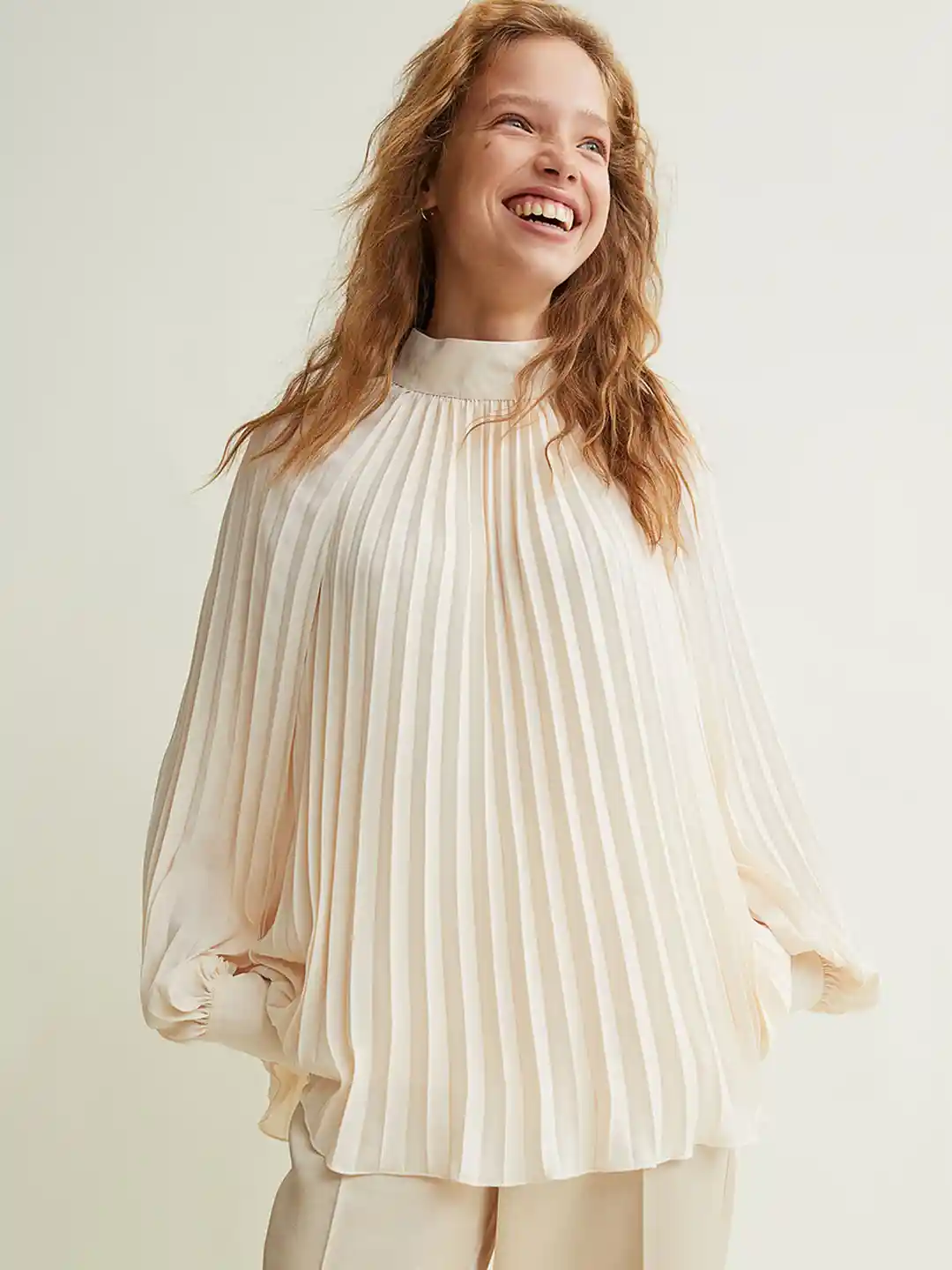 Buy H&M Women White Pleated Blouse Tops for Women 15993134 Myntra
