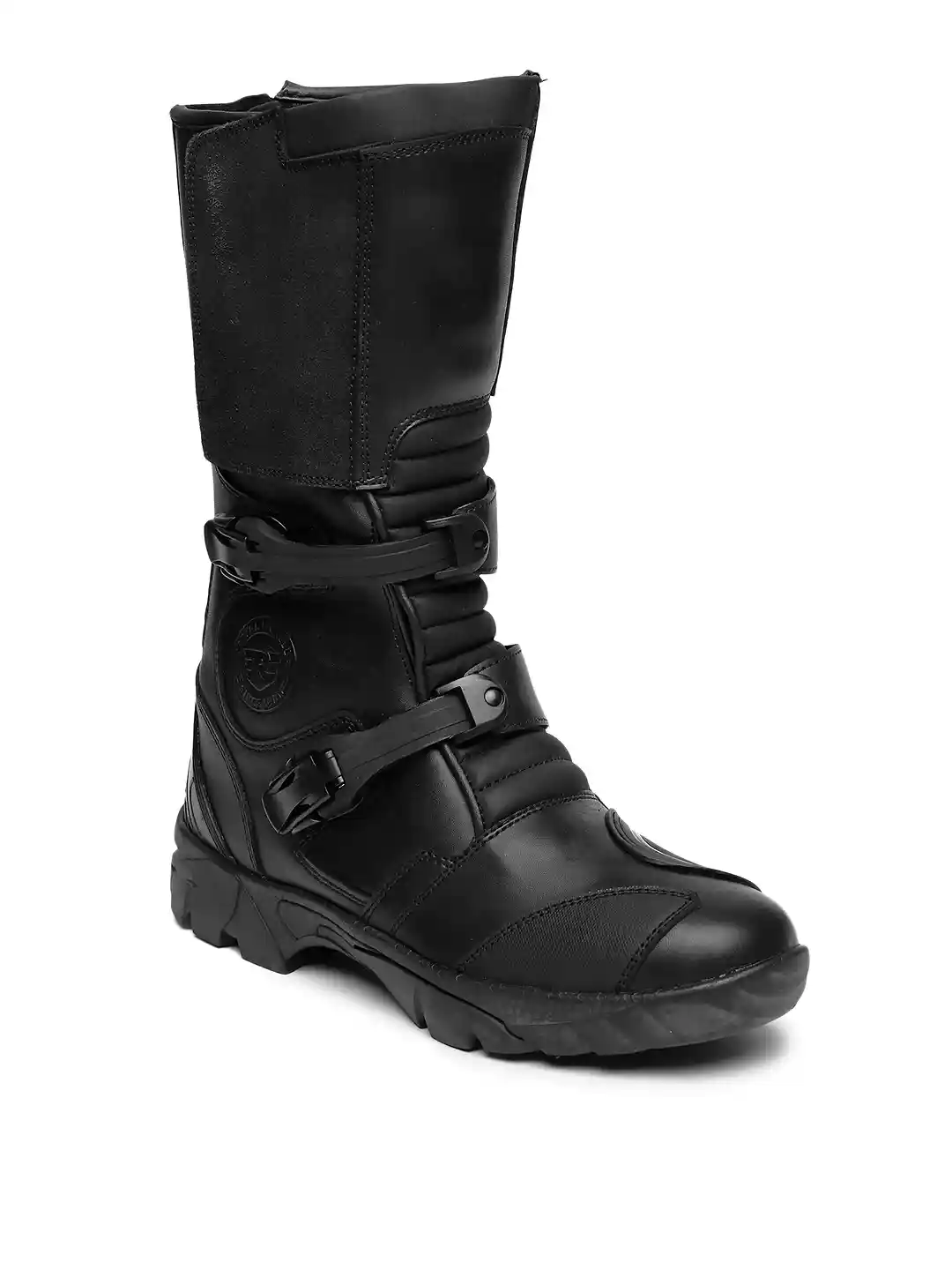 Buy Royal Enfield Men Black High-Top Leather Long Riding Boots