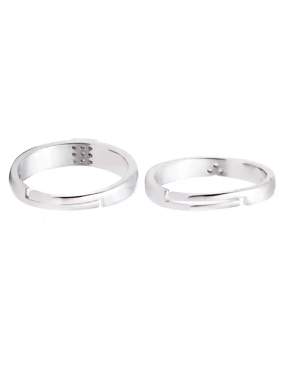 Buy KARATCART Set Of Silver-Plated Crystal-Studded Adjustable