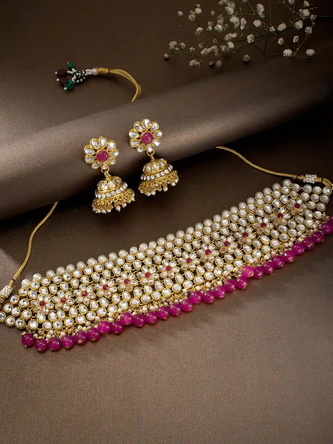 Ac Code Jewellery Manufacturer Buy Peora Magenta Gold-Plated