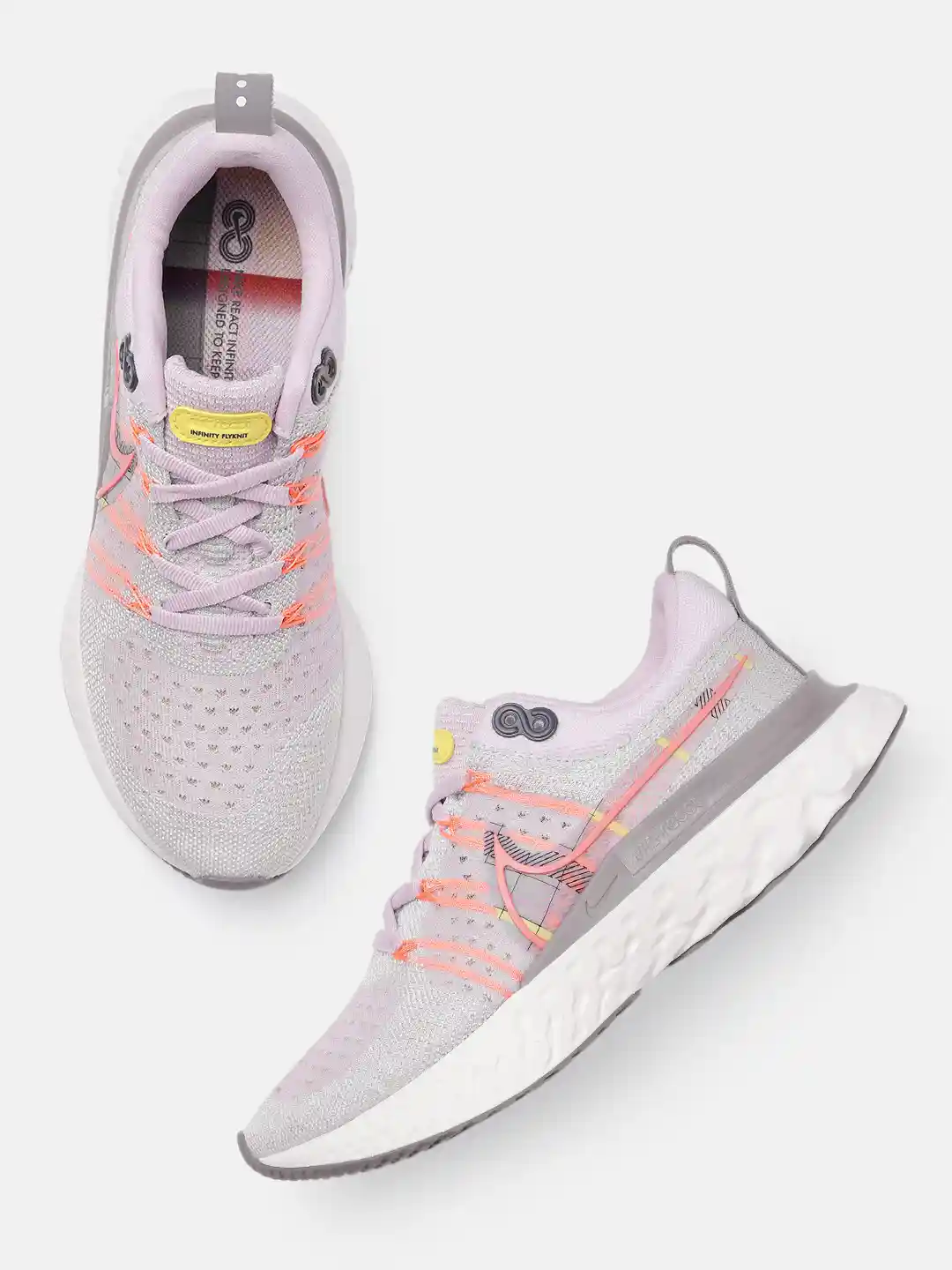 Buy Nike Women Grey React Infinity Run Flyknit Premium Running - Main Image