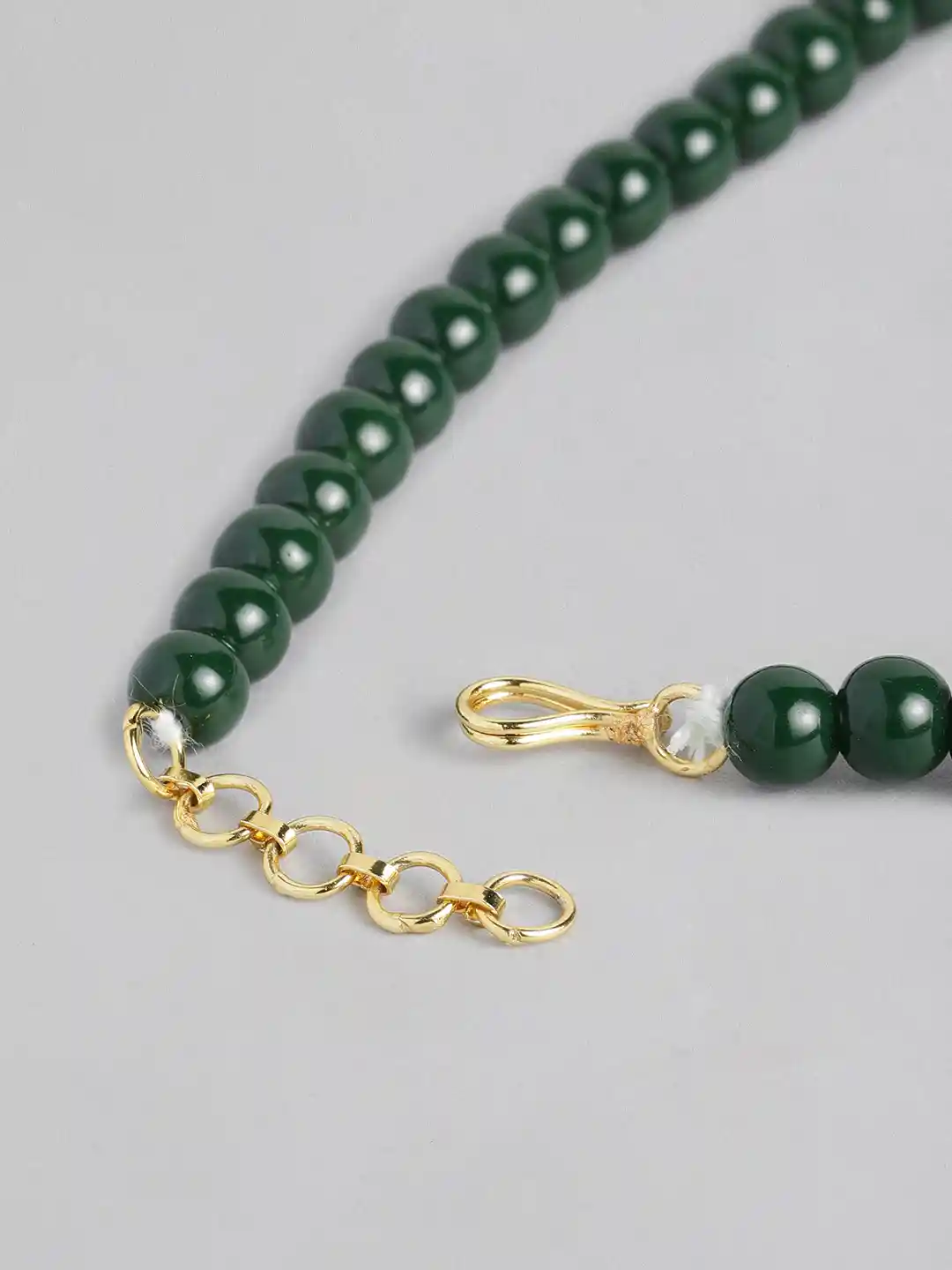 Buy I Jewels Gold Plated Kundan Pearl Studded Beaded Mala