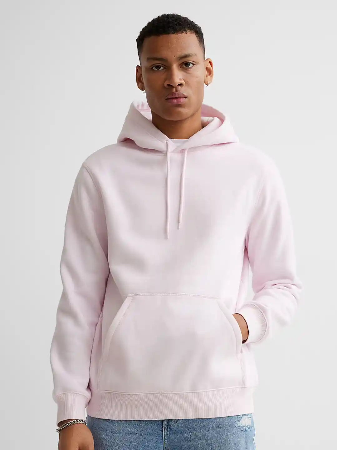 Buy H&M Men Pink Relaxed Fit Hoodie Sweatshirts for Men 16057202