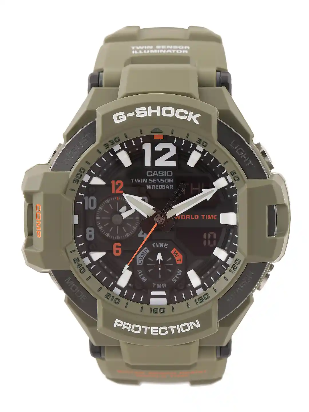 Buy CASIO G-Shock Men Olive Green Digital Chronograph Dial Watch