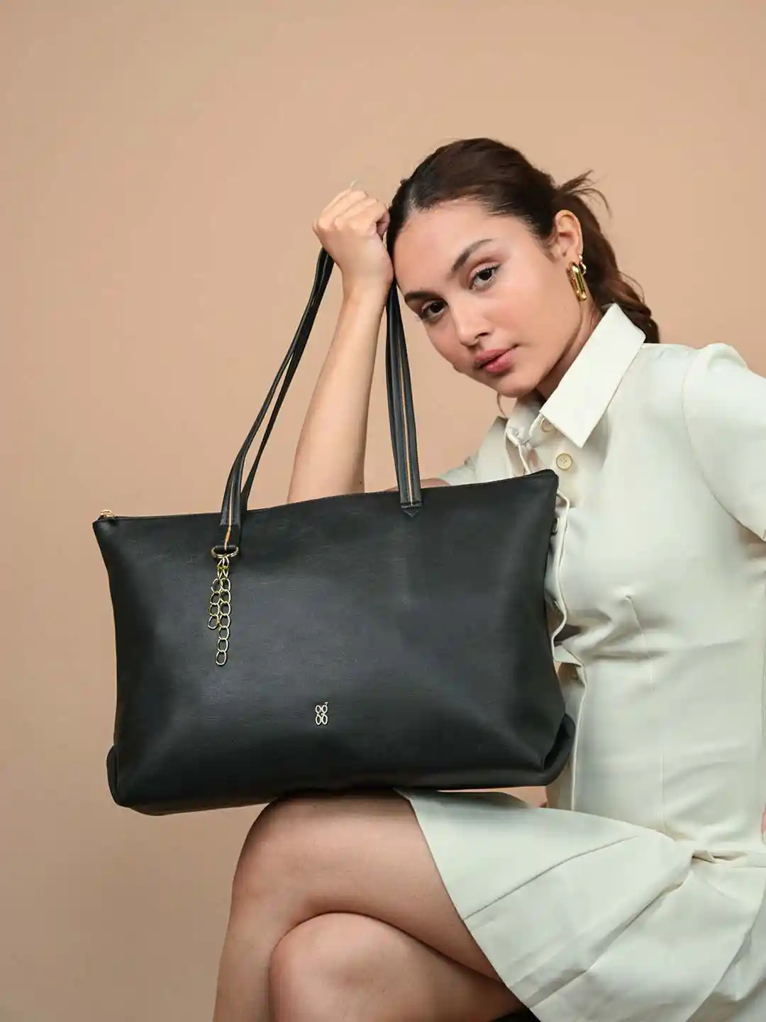 Shoulder Bags Baggit Handbags Myntra Baggit Black Structured