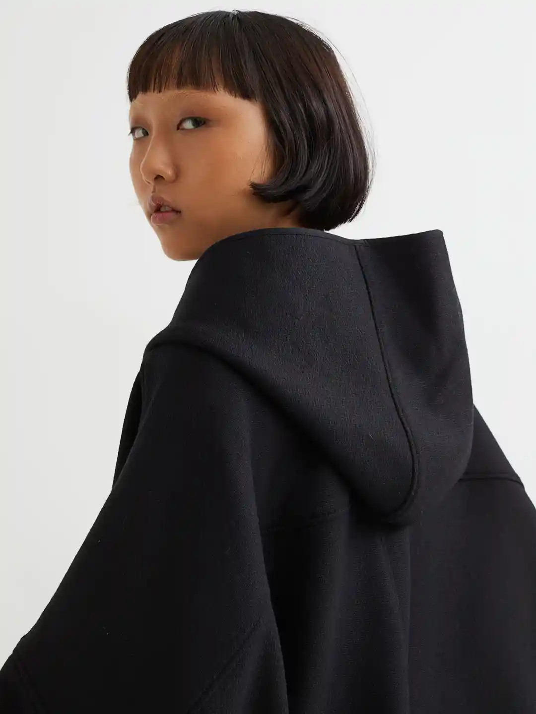 nalaナラ Wool cape coat ポンチョ コート BLACK 黒 Buy H&M Women Black Wool-Blend Cape - Coats for Women