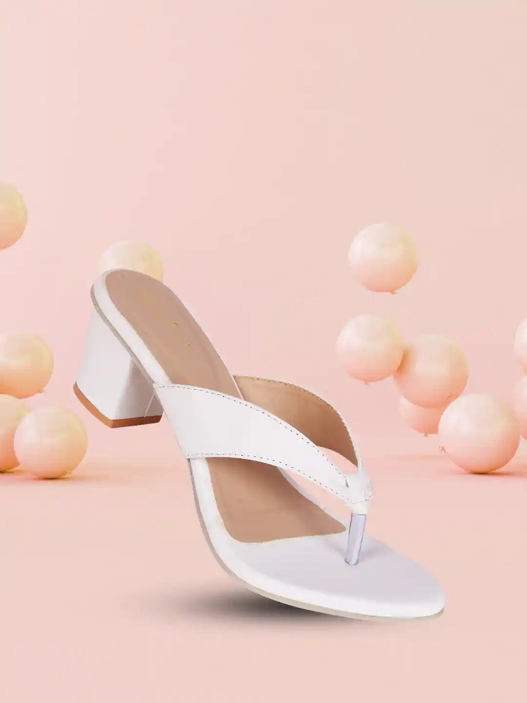 Picktoes White Block Sandals