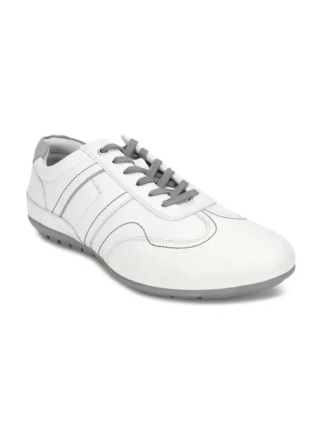 Buy FOREVER 21 Men White \u0026 Grey PU Sneakers - Casual Shoes for Men 16081714  | Myntra