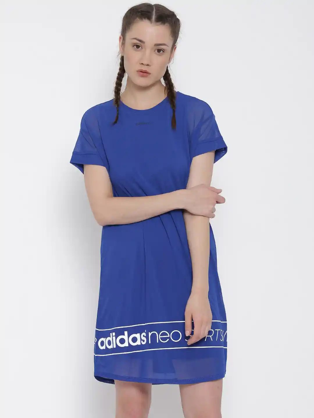 Buy ADIDAS NEO Women Blue CS Printed Jersey Dress Dresses for