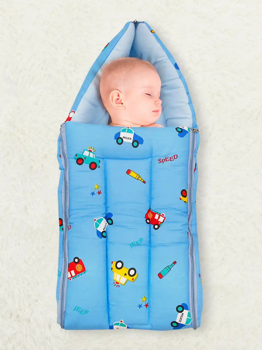 Buy Baby Moo Infant Kids Blue Red Printed Cotton Sleeping Bag