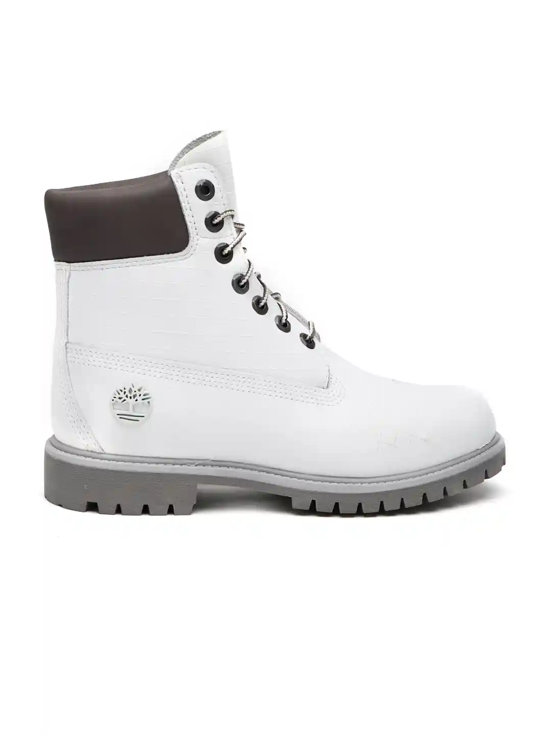 Timberland White boots ×2 Buy Timberland Men White Solid Leather High-Top Flat Boots