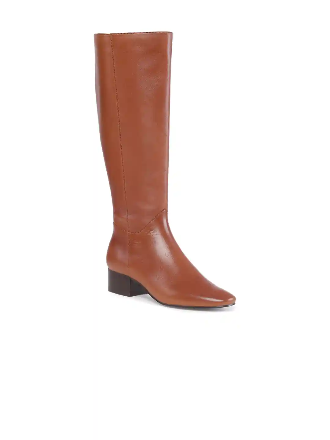 Saint G Women Tan Brown Leather Knee High Boots