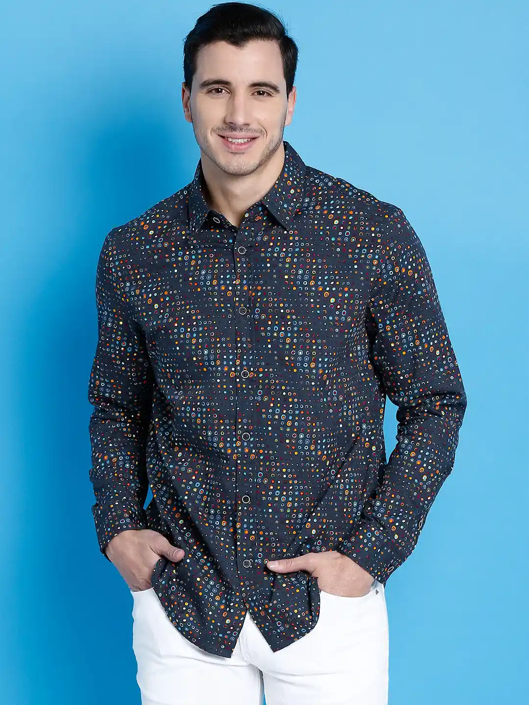Buy Desigual Men Navy Printed Casual Shirt Shirts for Men