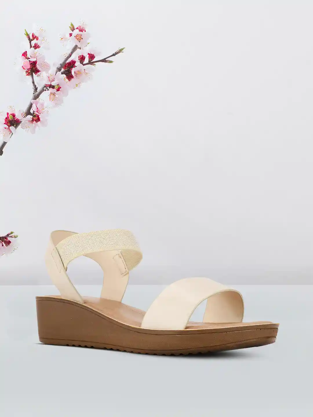 Bata Shoes Wedges Buy Bata Beige Solid PU Wedge Ankle-Loop Sandals