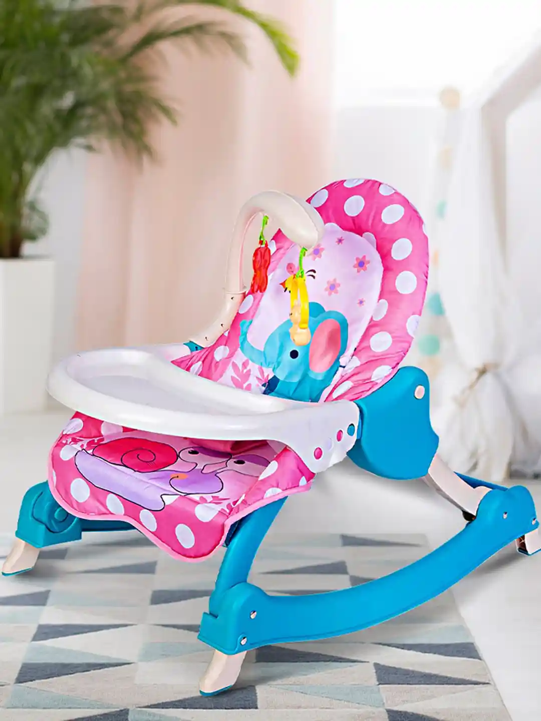 Buy Baby Moo Pink In Rocker Cum Feeding Chair Rockers for